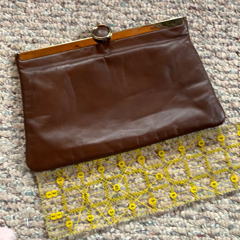 Vintage Brown leather Clutch